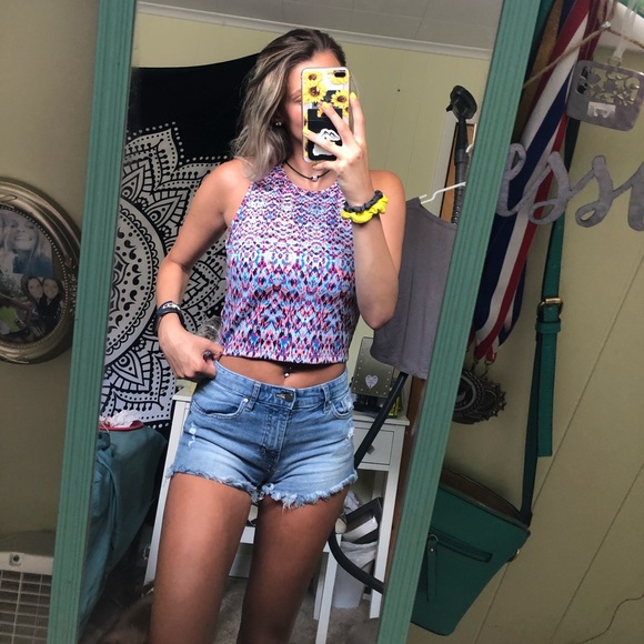 Tops - Pink crop top/tank top